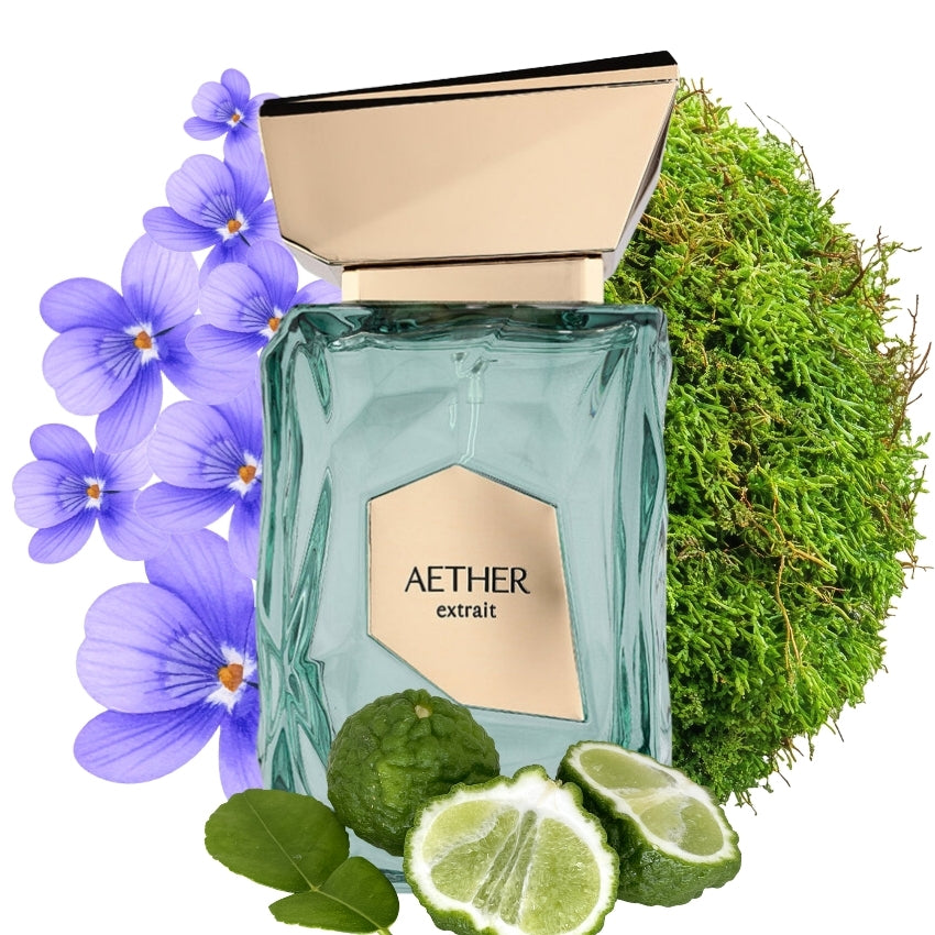 Aether profumo con note mela verde bergamotto mandarino Amira Essence