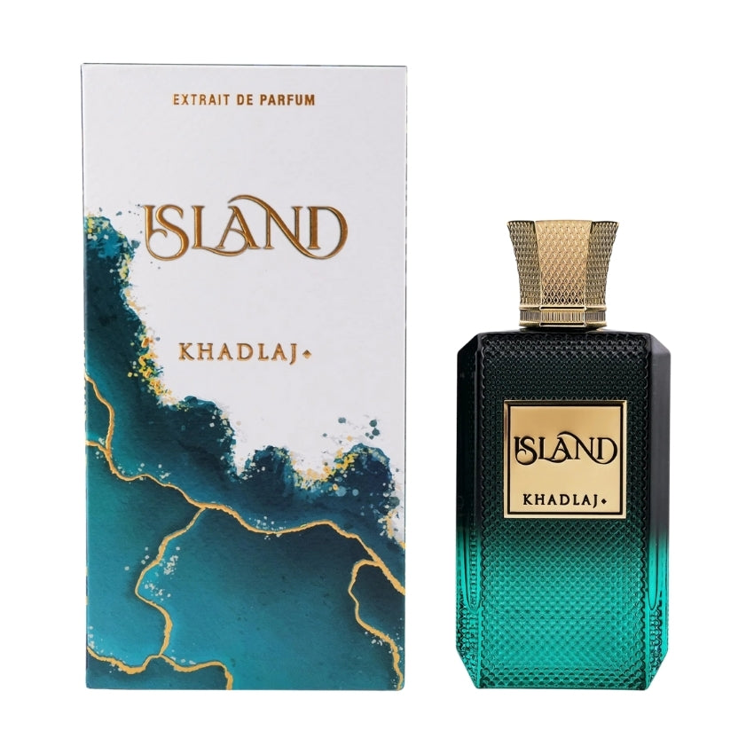 Confezione completa Island profumo esotico con note di ambra e legni caldi