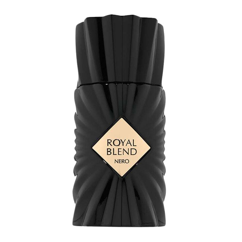 Bottiglia Royal Blend Nero profumo unisex speziato orientale Amira Essence