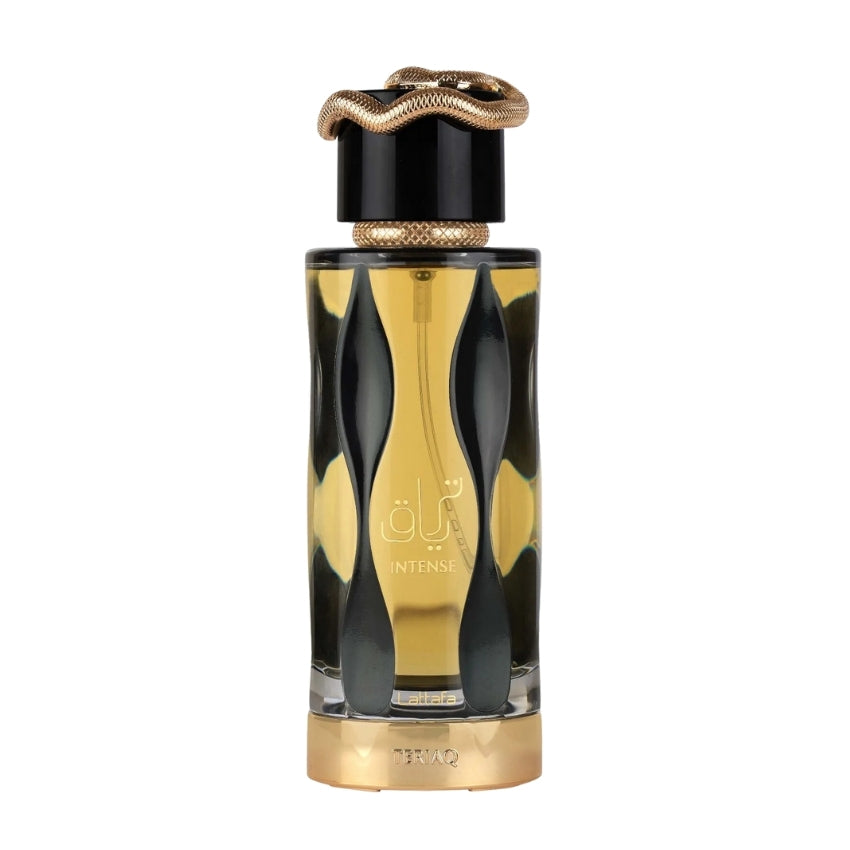 Bottiglia Teriaq Intense profumo unisex orientale speziato gourmand Amira Essence