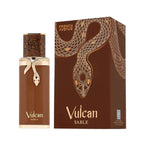 Confezione e bottiglia Vulcan Sable fragranza intensa e avvolgente Amira Essence